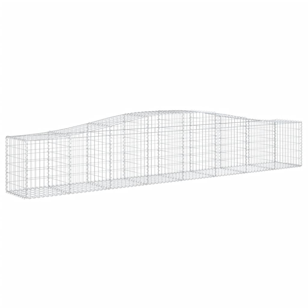 Kaarevat kivikorit 4 kpl 400x50x60/80 cm galvanoitu rauta - Sisustajankoti.fi