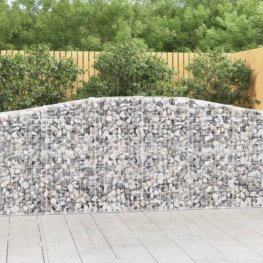 Kaarevat kivikorit 5 kpl 400x50x100/120 cm galvanoitu rauta - Sisustajankoti.fi