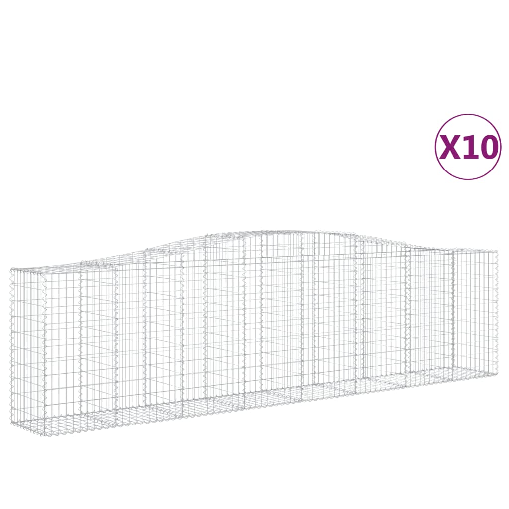Kaarevat kivikorit 10 kpl 400x50x100/120 cm galvanoitu rauta - Sisustajankoti.fi