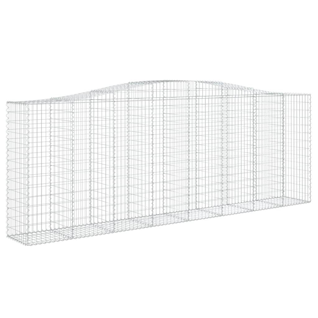 Kaarevat kivikorit 4 kpl 400x50x140/160 cm galvanoitu rauta - Sisustajankoti.fi