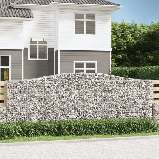 Kaarevat kivikorit 5 kpl 400x50x140/160 cm galvanoitu rauta - Sisustajankoti.fi