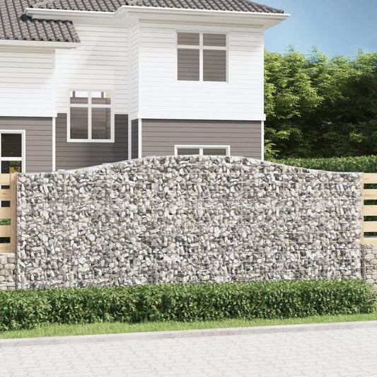 Kaarevat kivikorit 2 kpl 400x50x160/180 cm galvanoitu rauta - Sisustajankoti.fi