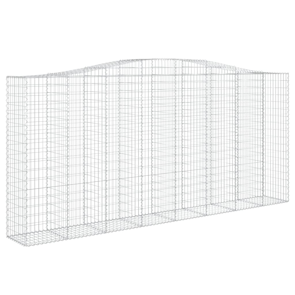 Kaarevat kivikorit 4 kpl 400x50x180/200 cm galvanoitu rauta - Sisustajankoti.fi