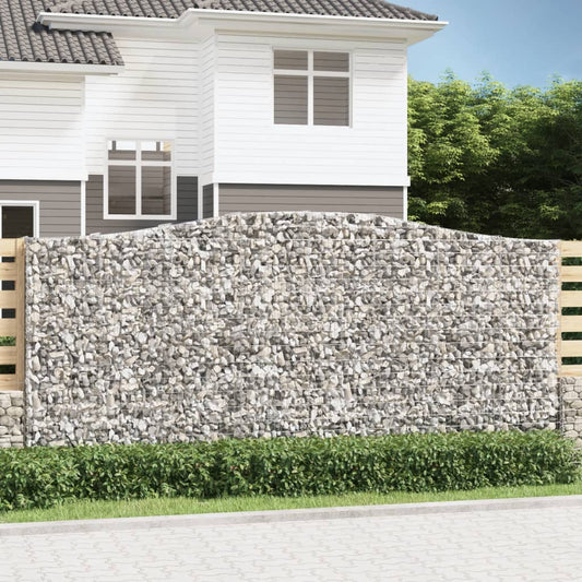 Kaarevat kivikorit 5 kpl 400x50x180/200 cm galvanoitu rauta - Sisustajankoti.fi