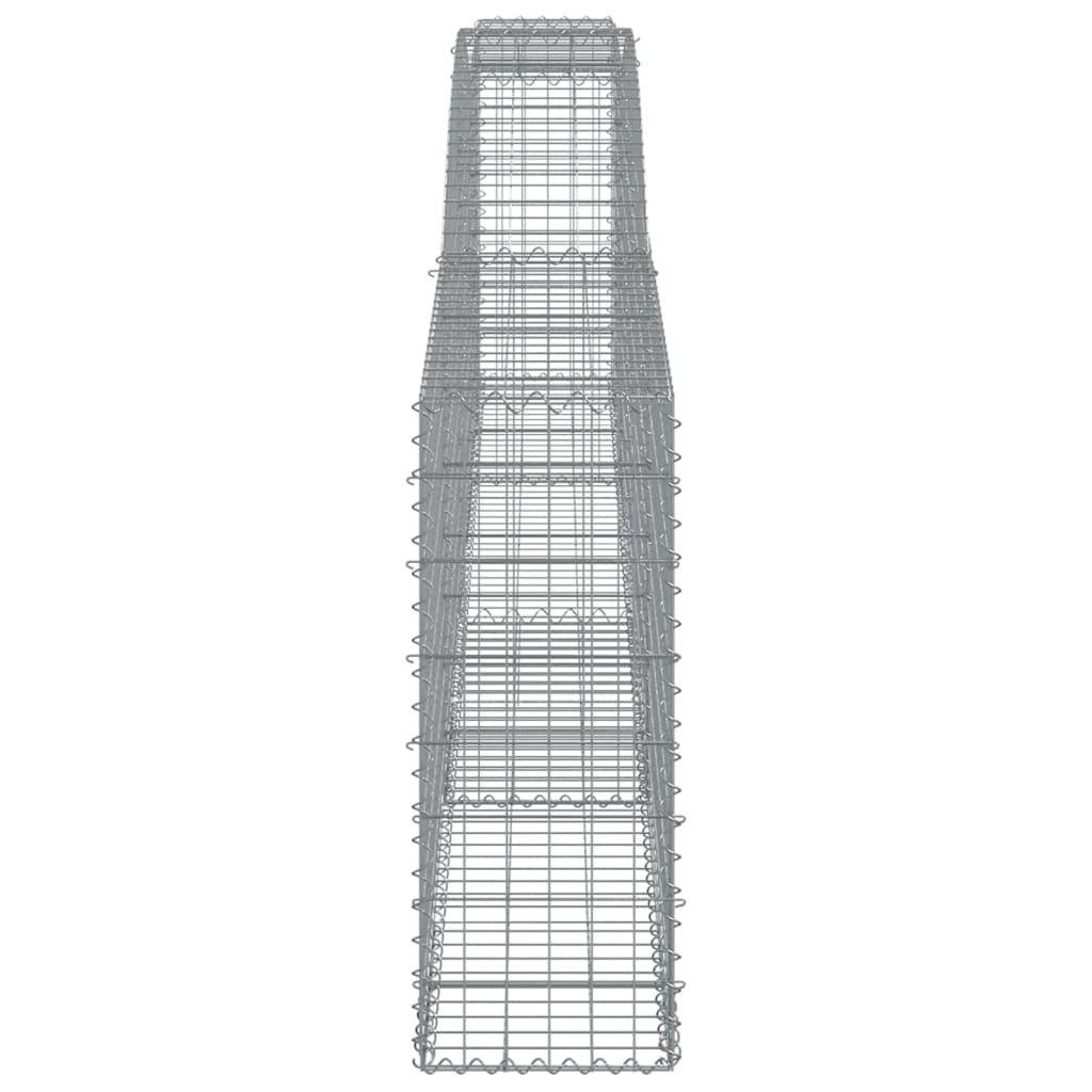 Kaarevat kivikorit 4 kpl 400x30x80/100 cm galvanoitu rauta - Sisustajankoti.fi