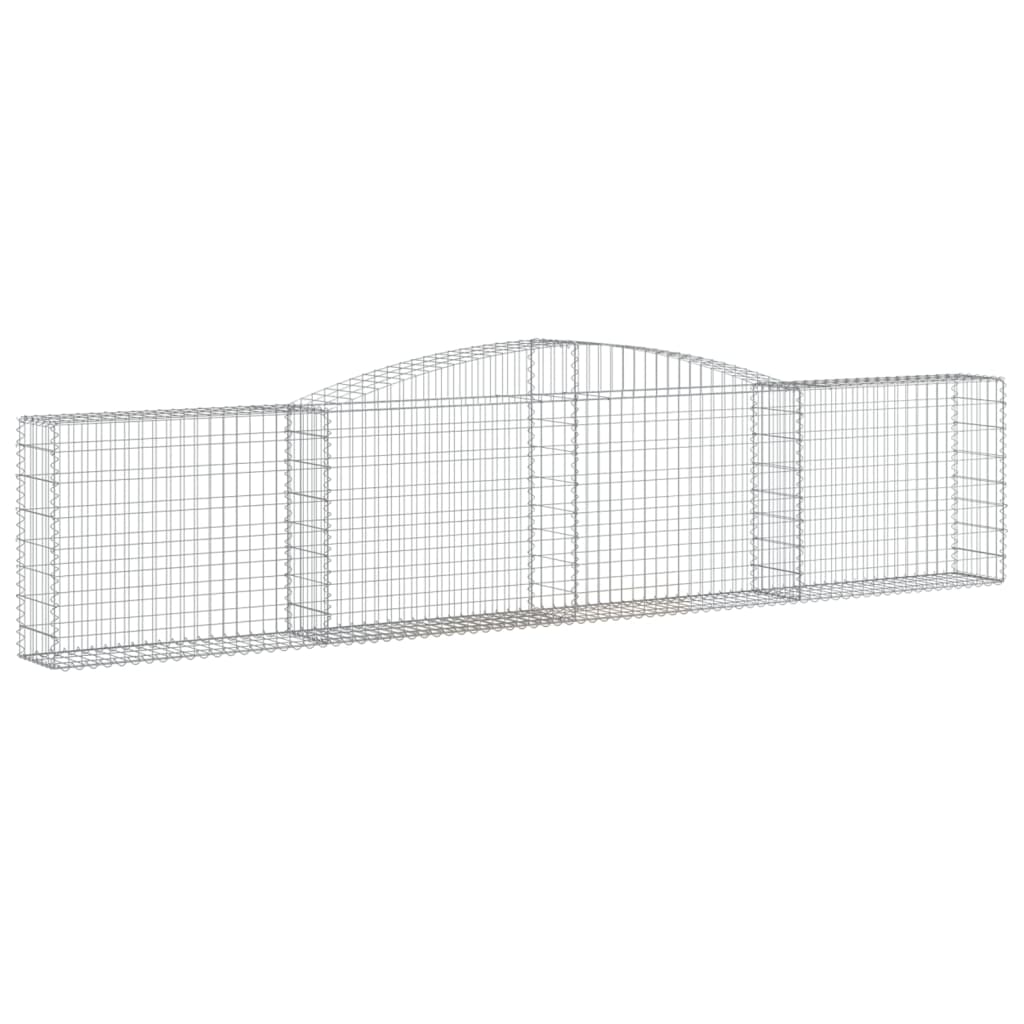 Kaarevat kivikorit 6 kpl 400x30x80/100 cm galvanoitu rauta - Sisustajankoti.fi