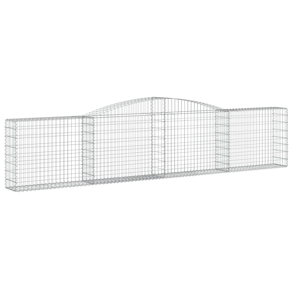 Kaarevat kivikorit 7 kpl 400x30x80/100 cm galvanoitu rauta - Sisustajankoti.fi