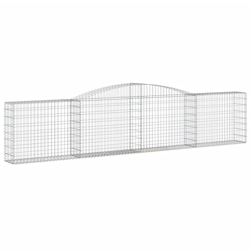 Kaarevat kivikorit 8 kpl 400x30x80/100 cm galvanoitu rauta - Sisustajankoti.fi