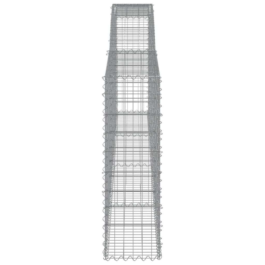 Kaarevat kivikorit 2 kpl 400x30x100/120 cm galvanoitu rauta - Sisustajankoti.fi
