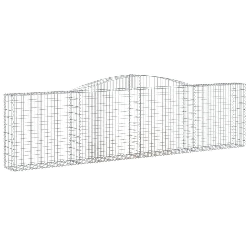 Kaarevat kivikorit 4 kpl 400x30x100/120 cm galvanoitu rauta - Sisustajankoti.fi