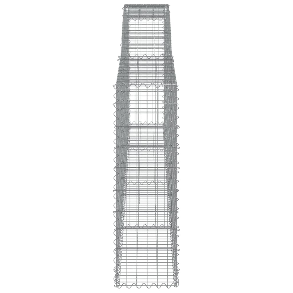Kaarevat kivikorit 4 kpl 400x30x100/120 cm galvanoitu rauta - Sisustajankoti.fi