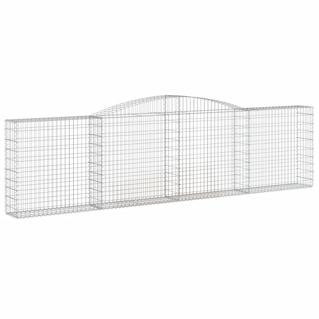 Kaarevat kivikorit 5 kpl 400x30x100/120 cm galvanoitu rauta - Sisustajankoti.fi