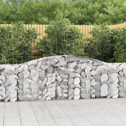 Kaarevat kivikorit 5 kpl 400x30x100/120 cm galvanoitu rauta - Sisustajankoti.fi