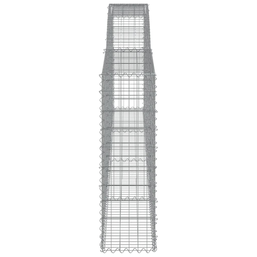 Kaarevat kivikorit 8 kpl 400x30x100/120 cm galvanoitu rauta - Sisustajankoti.fi