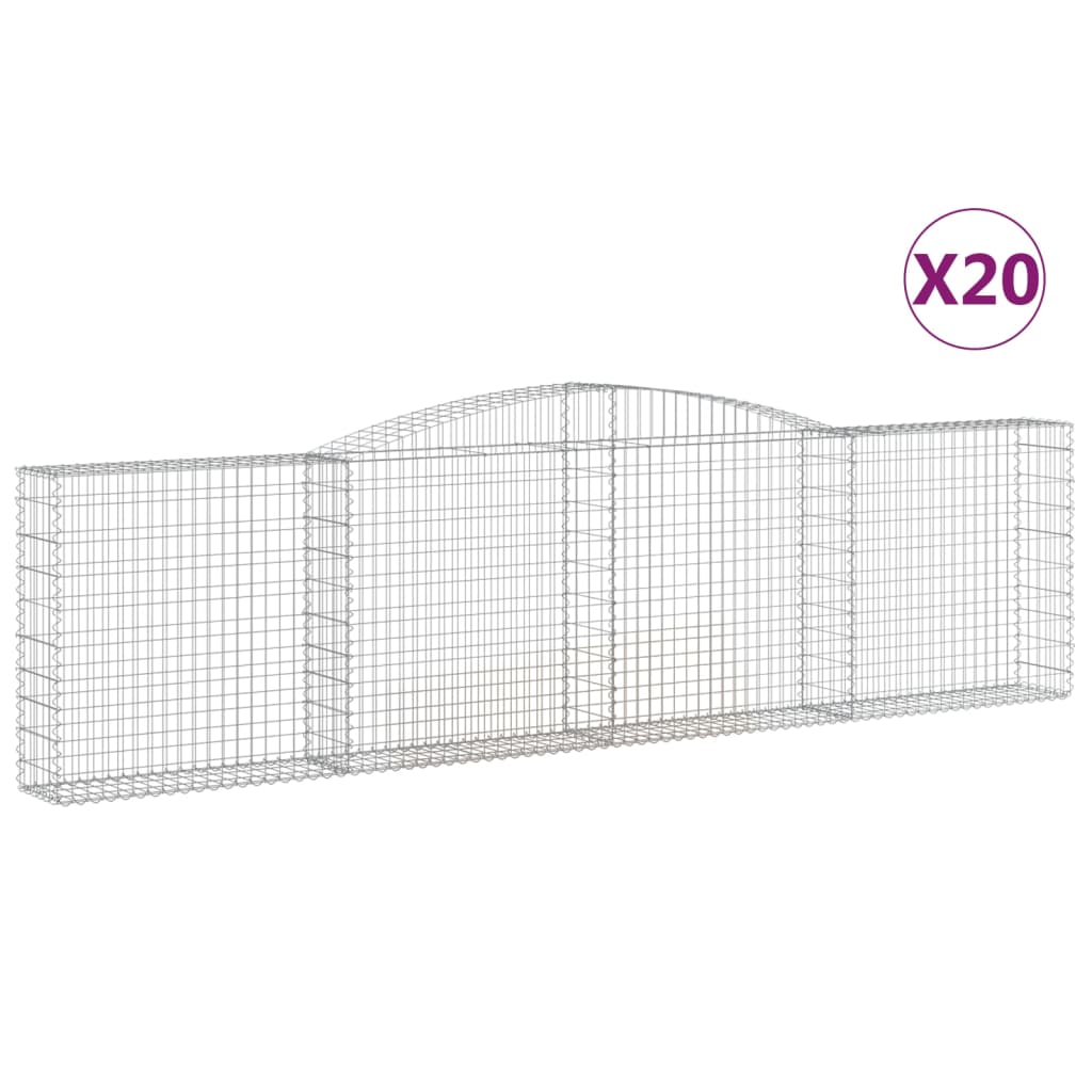 Kaarevat kivikorit 20 kpl 400x30x100/120 cm galvanoitu rauta - Sisustajankoti.fi