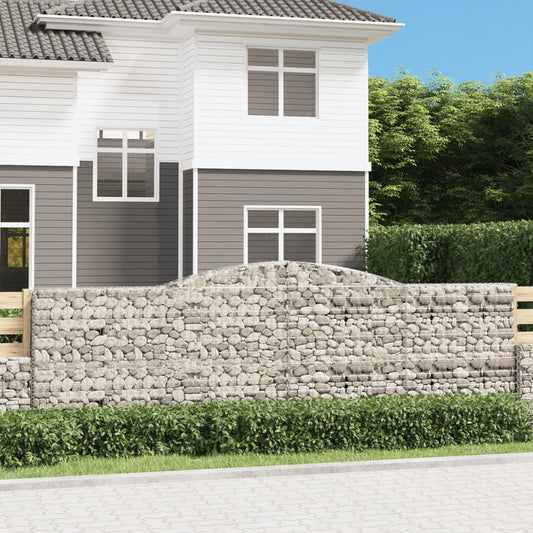 Kaarevat kivikorit 10 kpl 400x30x120/140 cm galvanoitu rauta - Sisustajankoti.fi