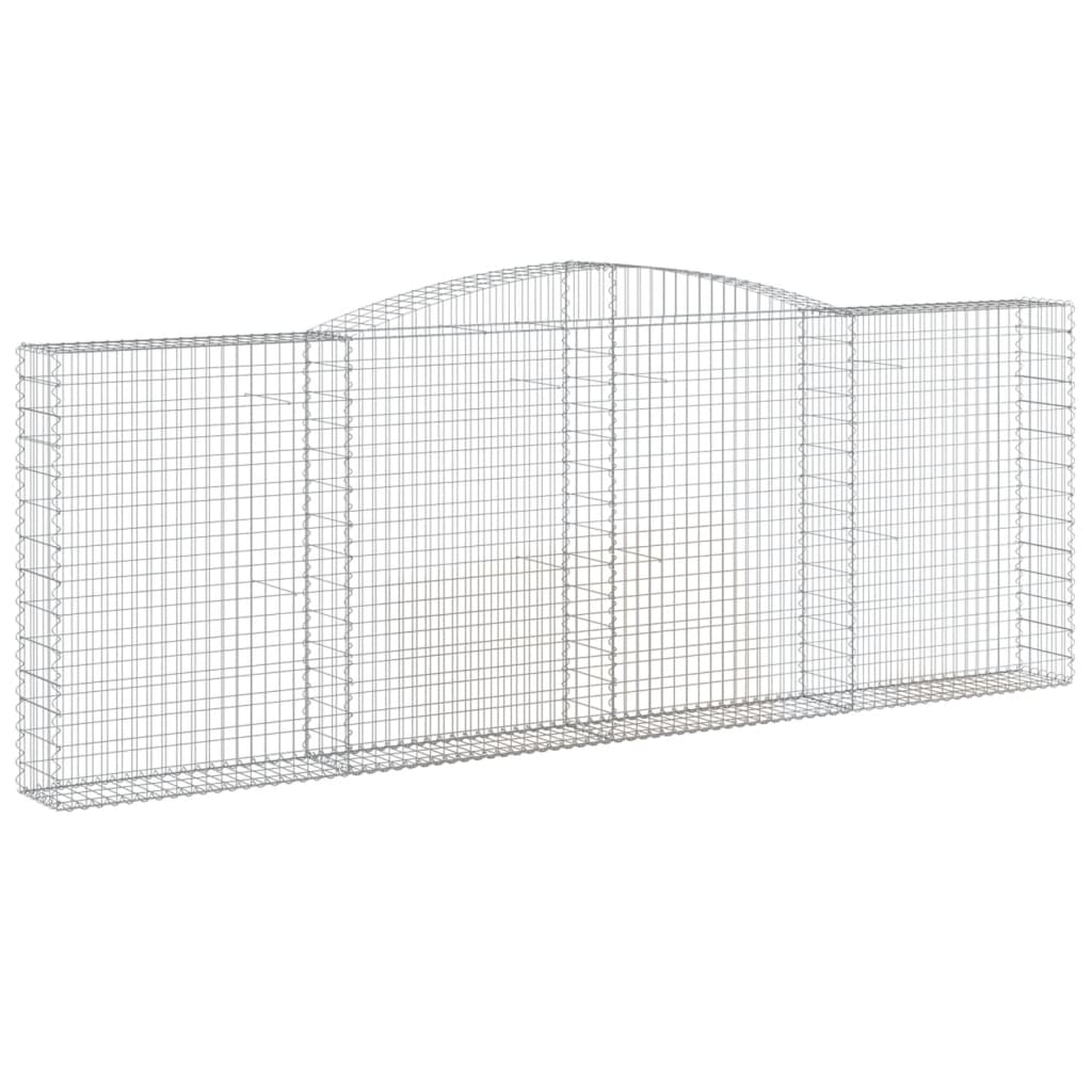 Kaarevat kivikorit 7 kpl 400x30x140/160 cm galvanoitu rauta - Sisustajankoti.fi