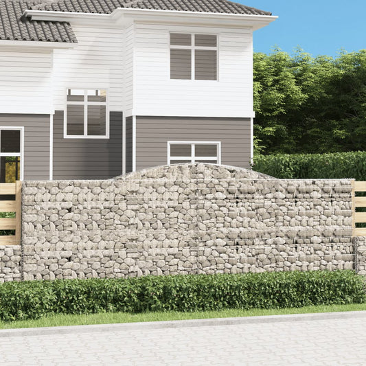 Kaarevat kivikorit 7 kpl 400x30x140/160 cm galvanoitu rauta - Sisustajankoti.fi