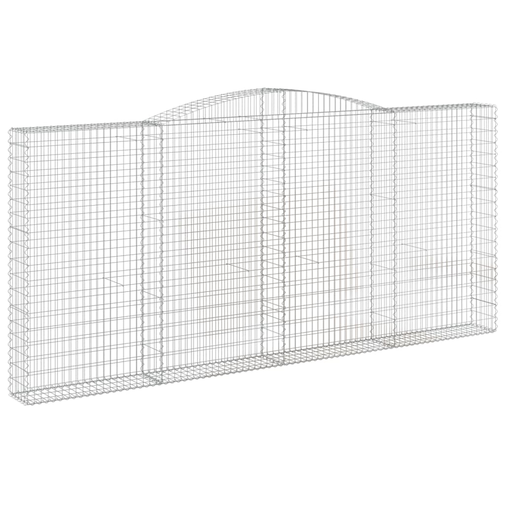 Kaarevat kivikorit 4 kpl 400x30x180/200 cm galvanoitu rauta - Sisustajankoti.fi
