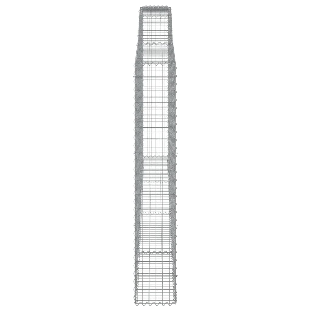 Kaarevat kivikorit 4 kpl 400x30x180/200 cm galvanoitu rauta - Sisustajankoti.fi