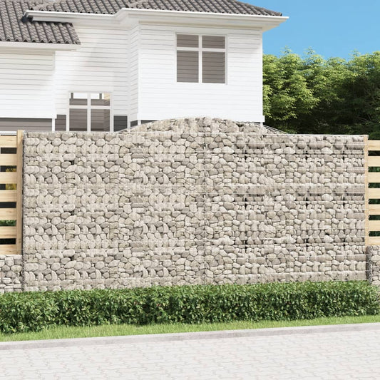 Kaarevat kivikorit 5 kpl 400x30x200/220 cm galvanoitu rauta - Sisustajankoti.fi
