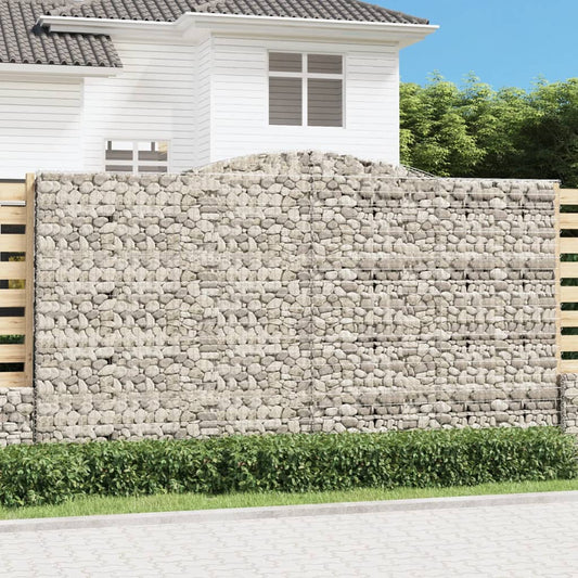 Kaarevat kivikorit 2 kpl 400x30x220/240 cm galvanoitu rauta - Sisustajankoti.fi