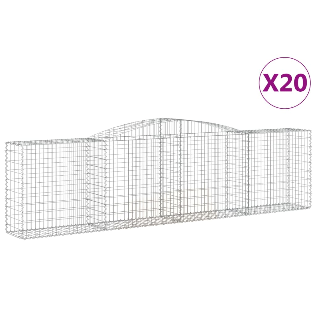 Kaarevat kivikorit 20 kpl 400x50x100/120 cm galvanoitu rauta - Sisustajankoti.fi