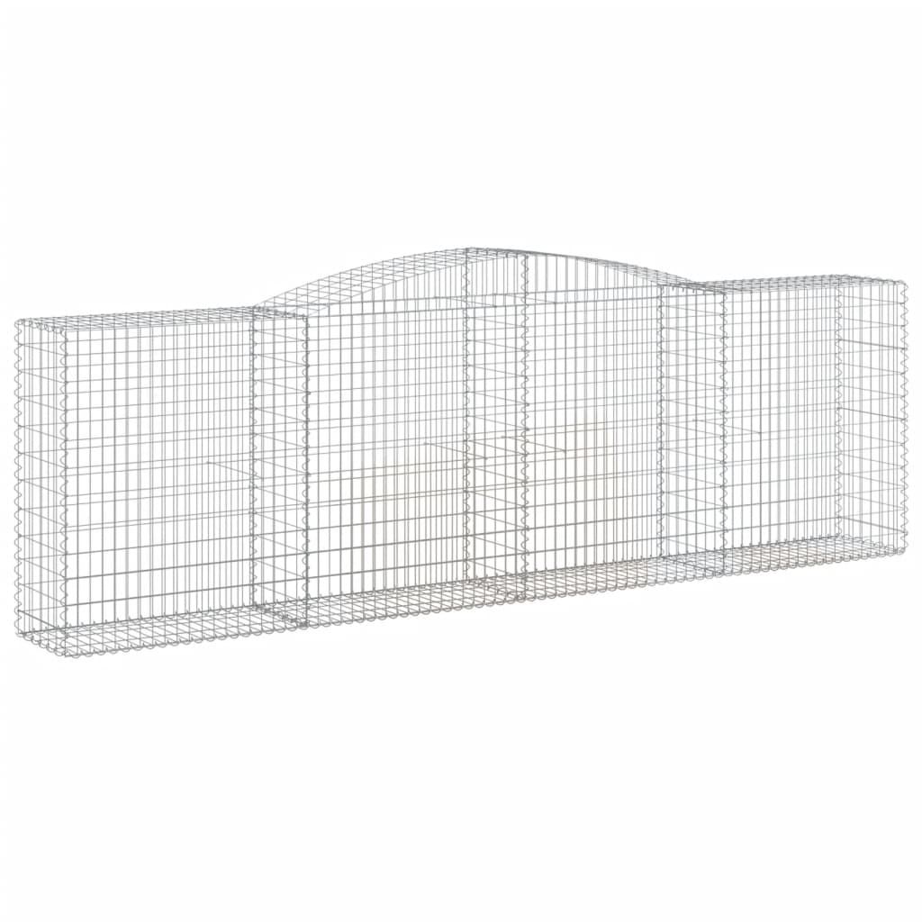 Kaarevat kivikorit 6 kpl 400x50x120/140 cm galvanoitu rauta - Sisustajankoti.fi
