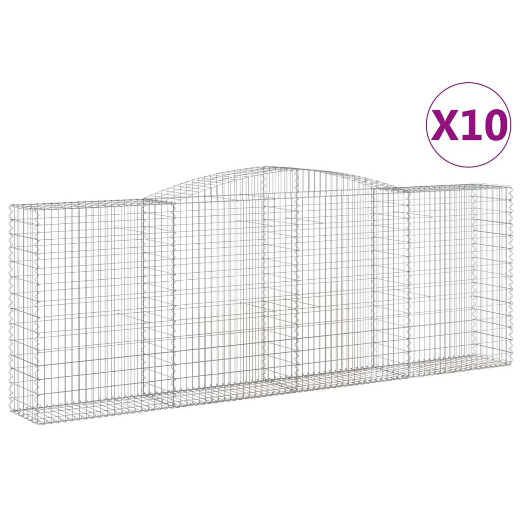 Kaarevat kivikorit 10 kpl 400x50x140/160 cm galvanoitu rauta - Sisustajankoti.fi