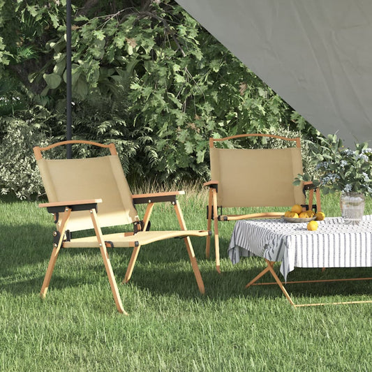 Retkituolit 2 kpl beige 54x43x59 cm Oxford kangas - Sisustajankoti.fi