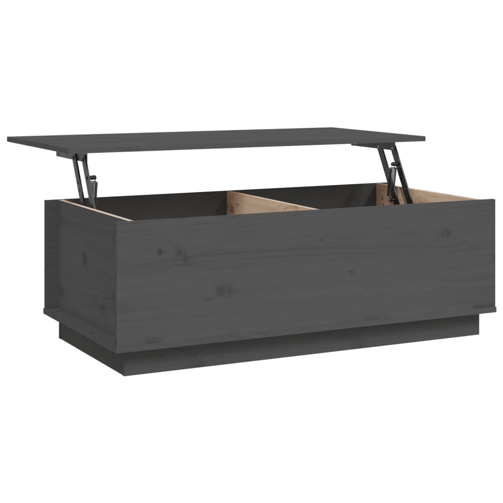 Sohvapöytä harmaa 100x50x35 cm täysi mänty - Sisustajankoti.fi