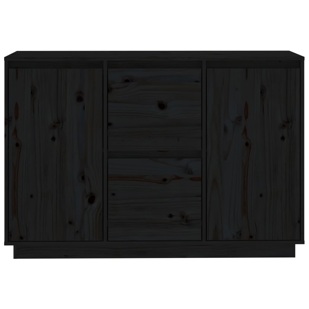 Senkki musta 111x34x75 cm täysi mänty - Sisustajankoti.fi