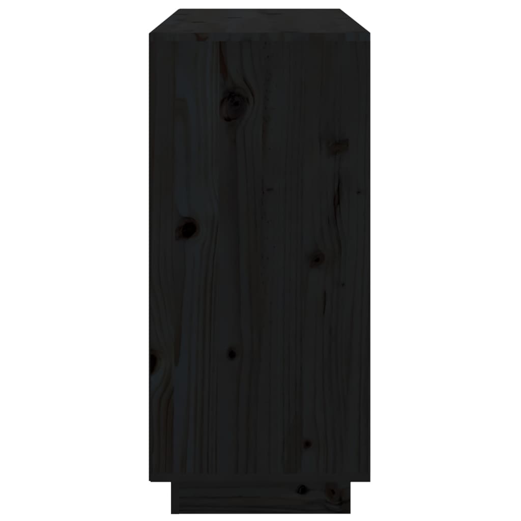 Senkki musta 111x34x75 cm täysi mänty - Sisustajankoti.fi