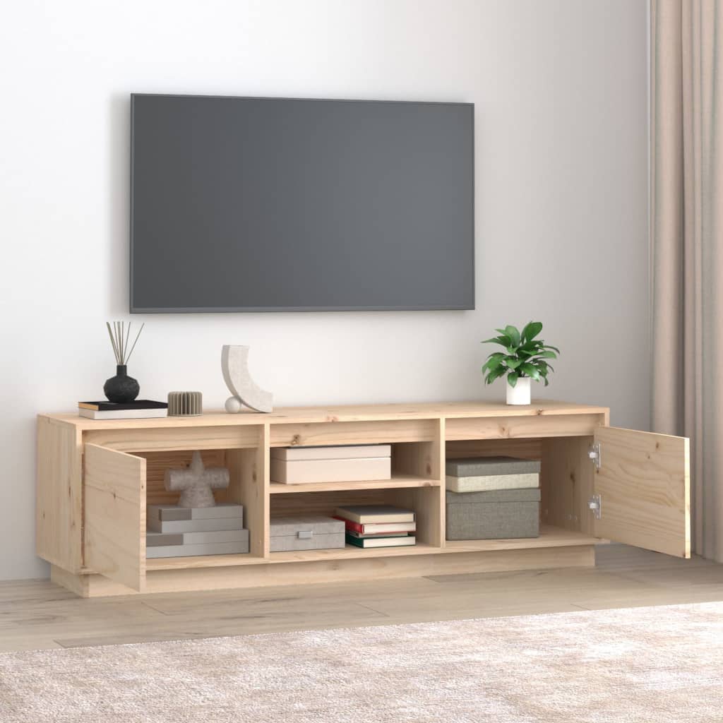 TV-taso 140x35x40 cm täysi mänty - Sisustajankoti.fi
