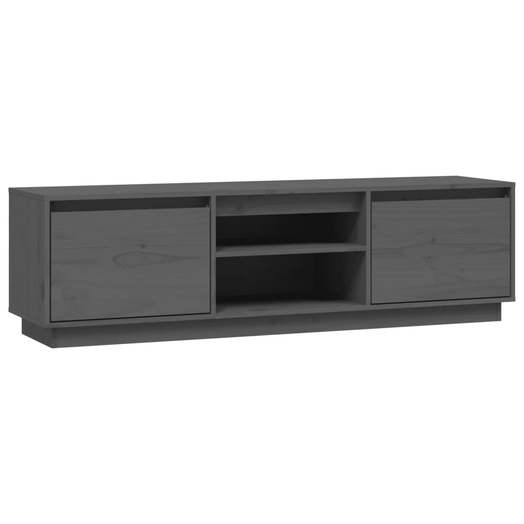 TV-taso harmaa 140x35x40 cm täysi mänty - Sisustajankoti.fi