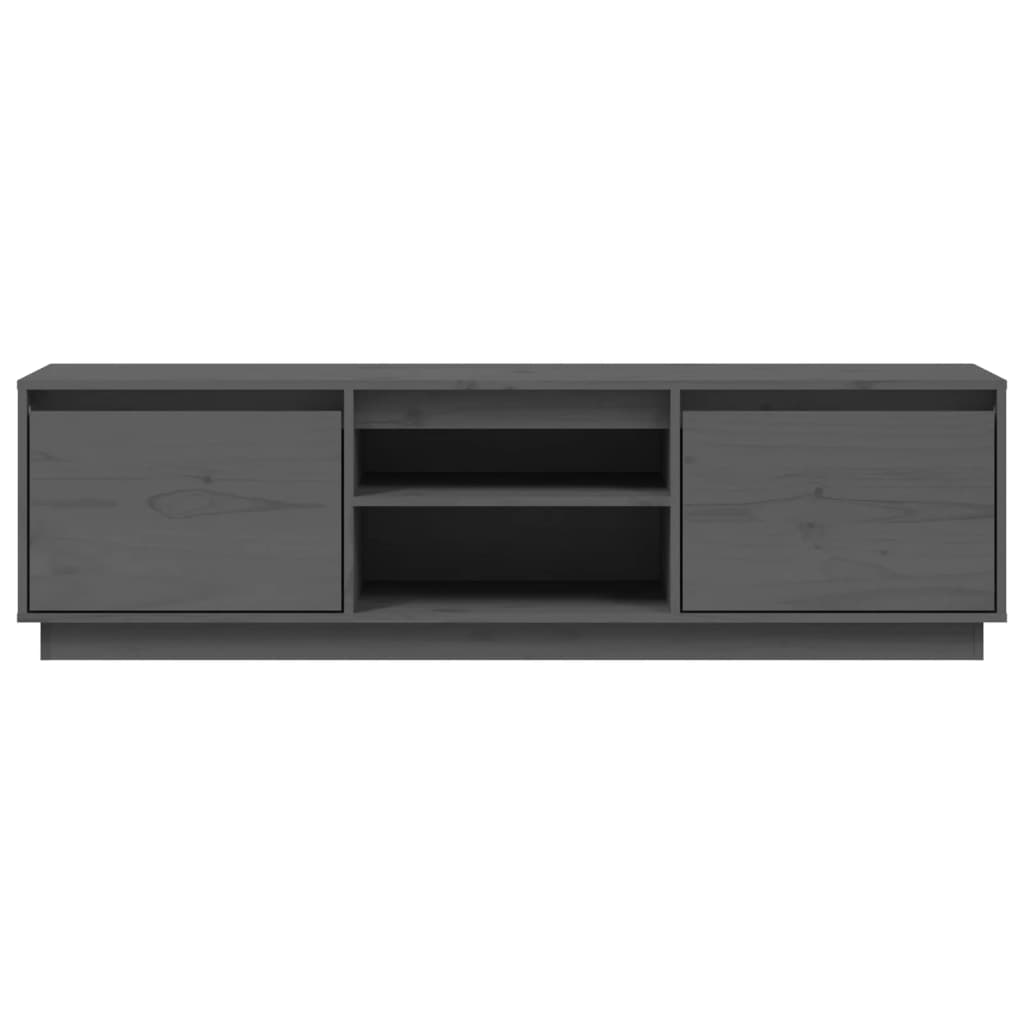 TV-taso harmaa 140x35x40 cm täysi mänty - Sisustajankoti.fi