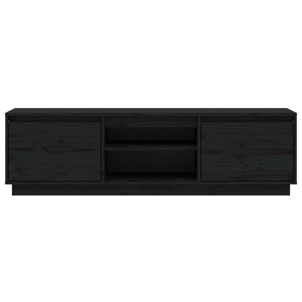 TV-taso musta 140x35x40 cm täysi mänty - Sisustajankoti.fi