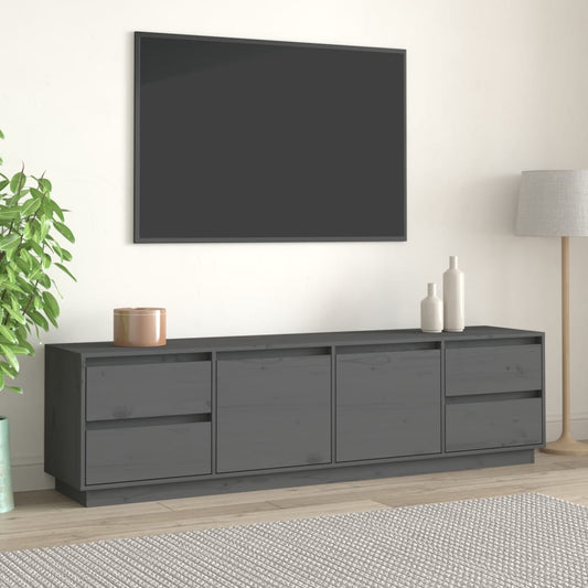 TV-taso harmaa 176x37x47,5 cm täysi mänty - Sisustajankoti.fi