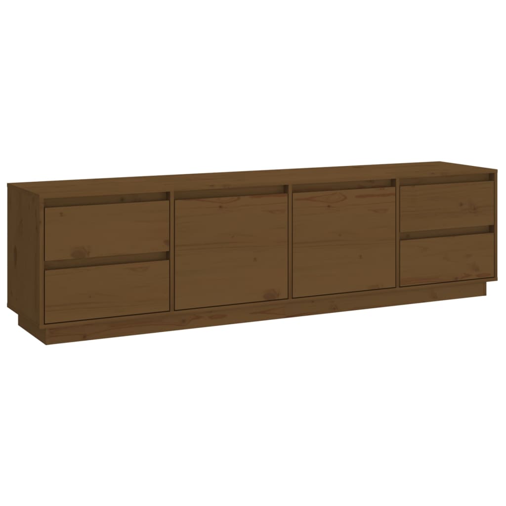 TV-taso hunajanruskea 176x37x47,5 cm täysi mänty - Sisustajankoti.fi