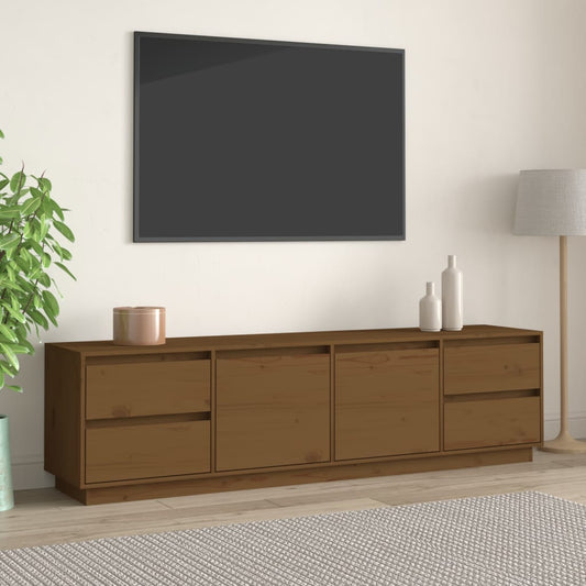 TV-taso hunajanruskea 176x37x47,5 cm täysi mänty - Sisustajankoti.fi