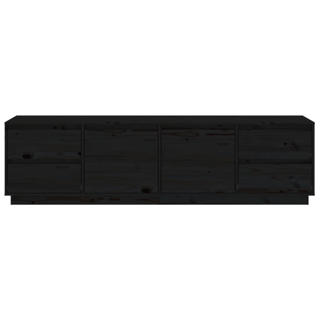 TV-taso musta 176x37x47,5 cm täysi mänty - Sisustajankoti.fi
