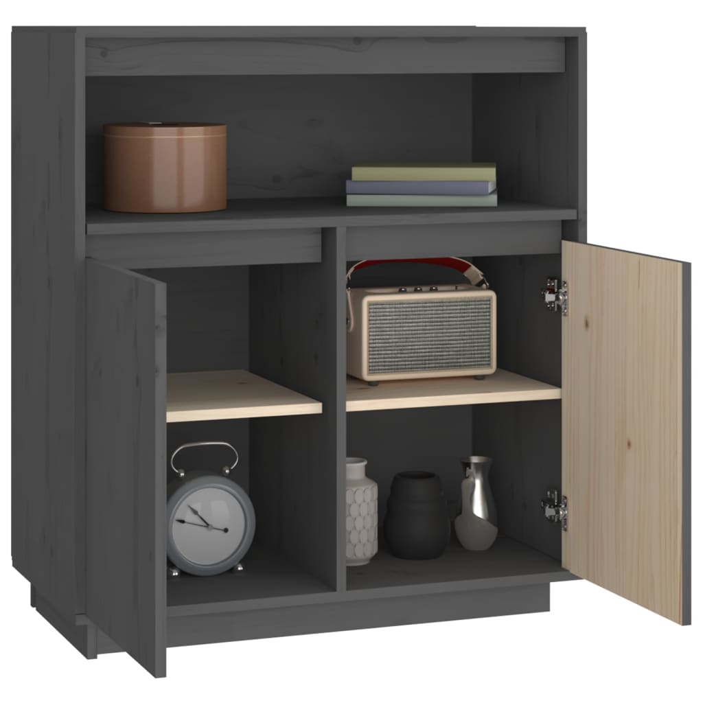 Senkki harmaa 70x34x80 cm täysi mänty - Sisustajankoti.fi