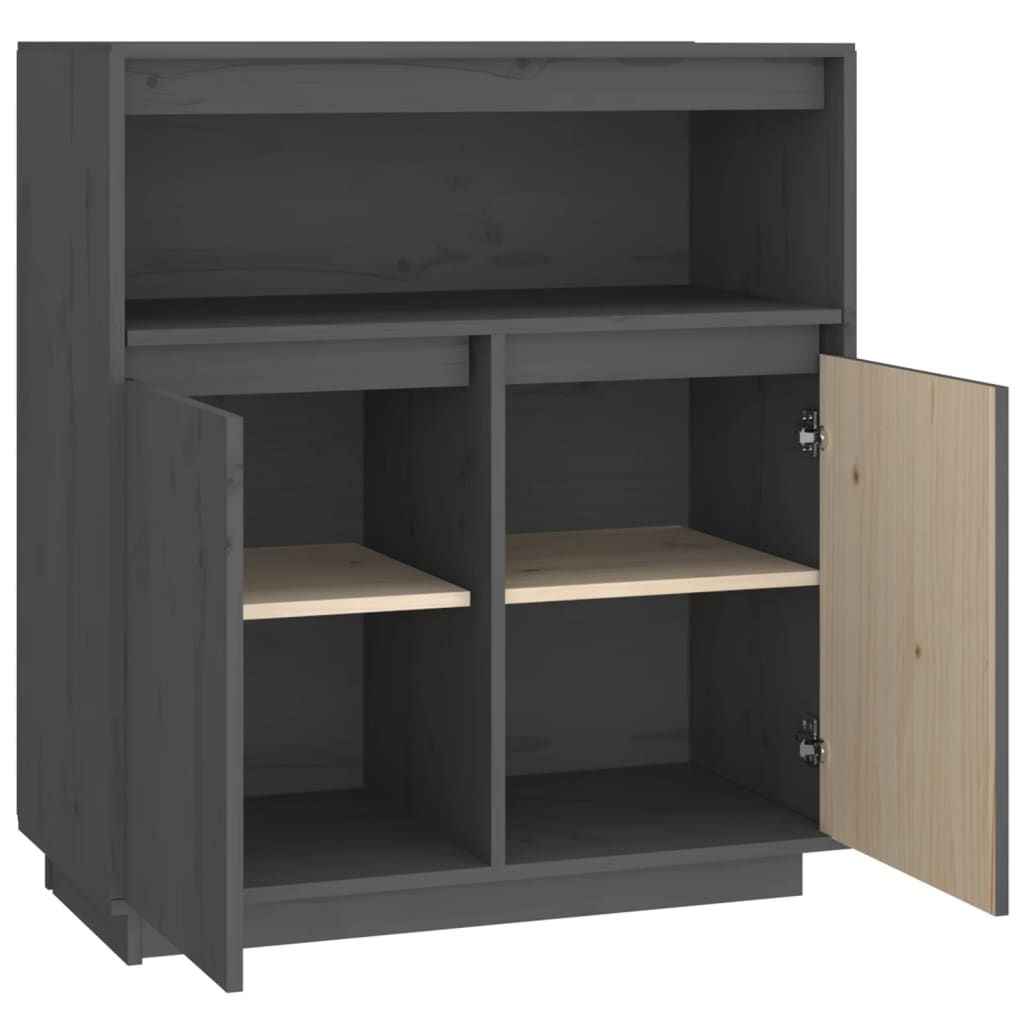 Senkki harmaa 70x34x80 cm täysi mänty - Sisustajankoti.fi