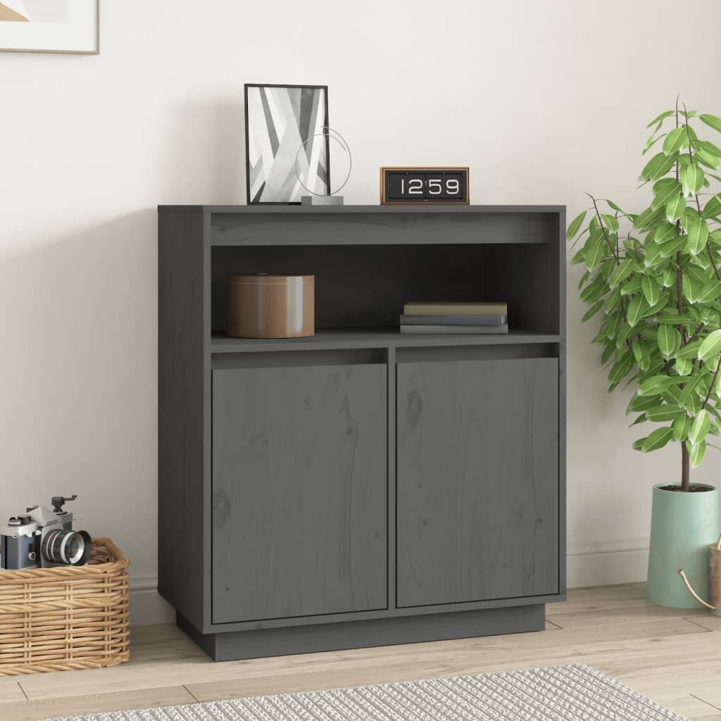 Senkki harmaa 70x34x80 cm täysi mänty - Sisustajankoti.fi