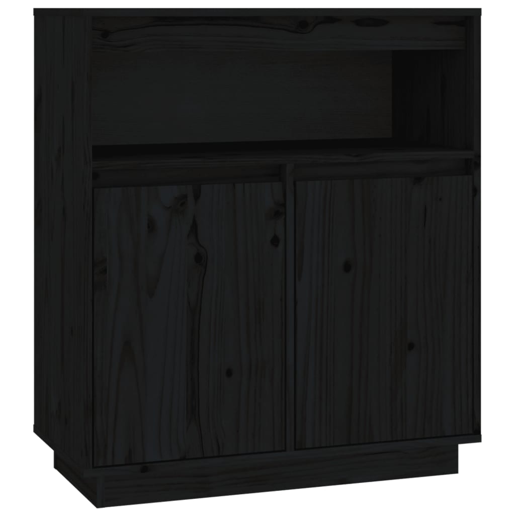 Senkki musta 70x34x80 cm täysi mänty - Sisustajankoti.fi