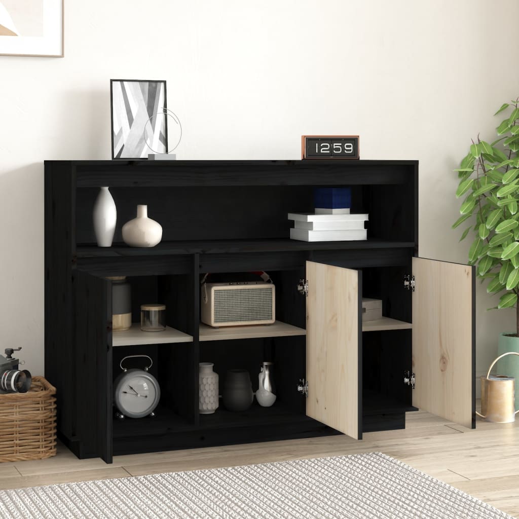 Senkki musta 104,5x34x80 cm täysi mänty - Sisustajankoti.fi