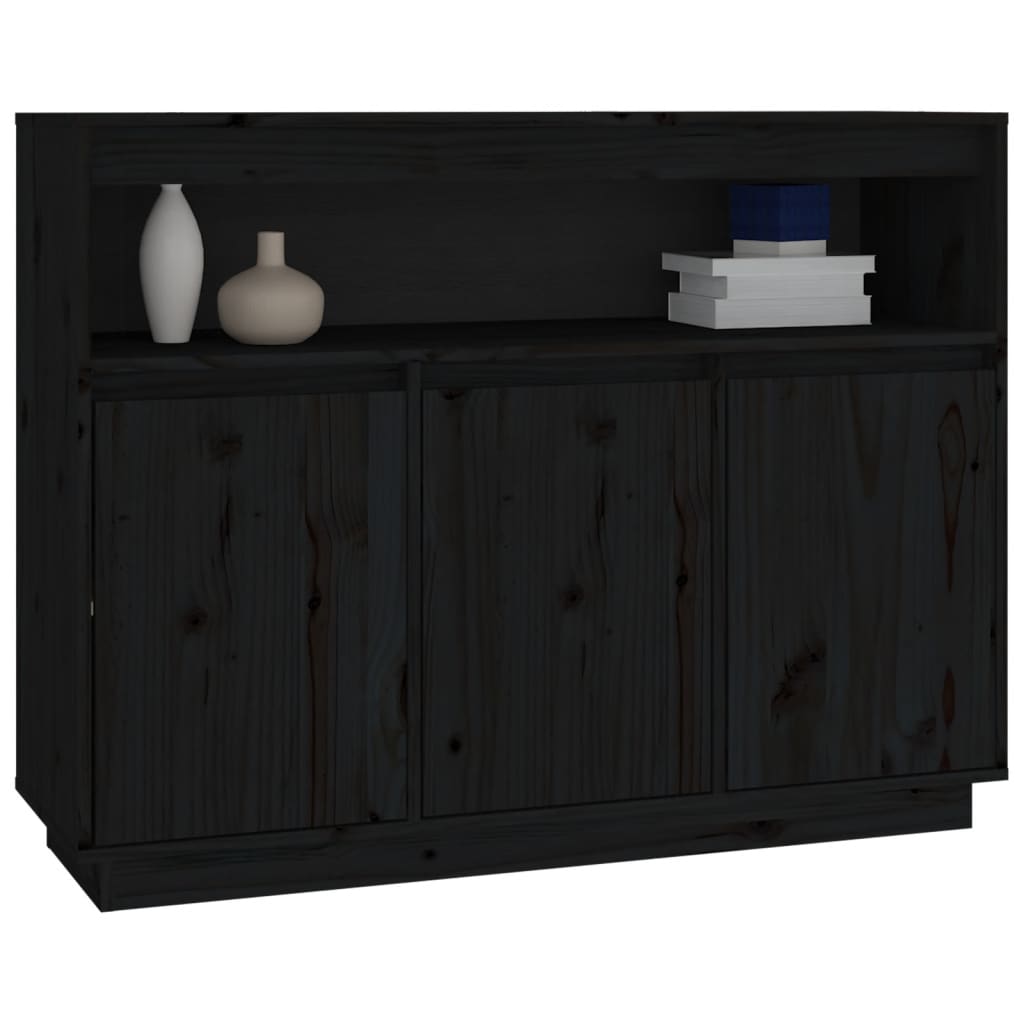 Senkki musta 104,5x34x80 cm täysi mänty - Sisustajankoti.fi