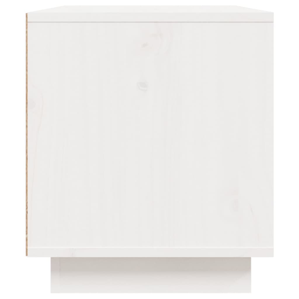 TV-taso valkoinen 80x35x40,5 cm täysi mänty - Sisustajankoti.fi