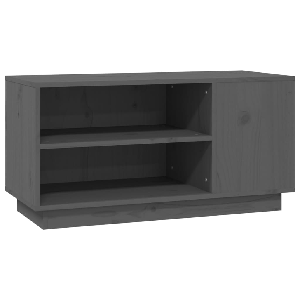 TV-taso harmaa 80x35x40,5 cm täysi mänty - Sisustajankoti.fi
