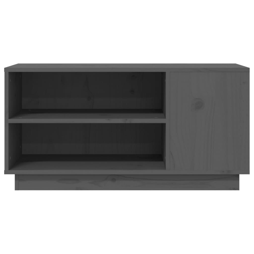 TV-taso harmaa 80x35x40,5 cm täysi mänty - Sisustajankoti.fi